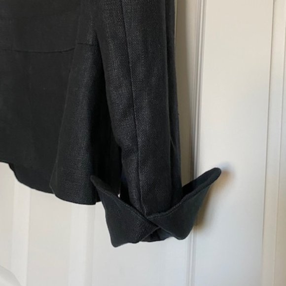 Ane Klein  2 Piece Linen Pant Suit Black  Size  2 - Picture 9 of 16